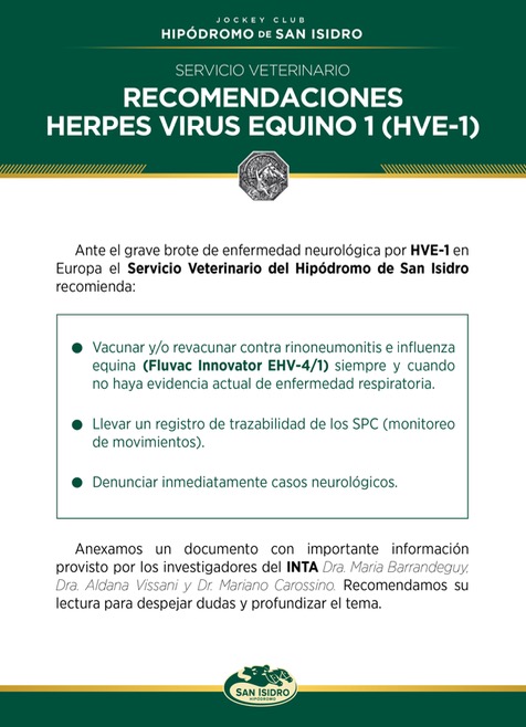 Recomendaciones HERPES EQUINO