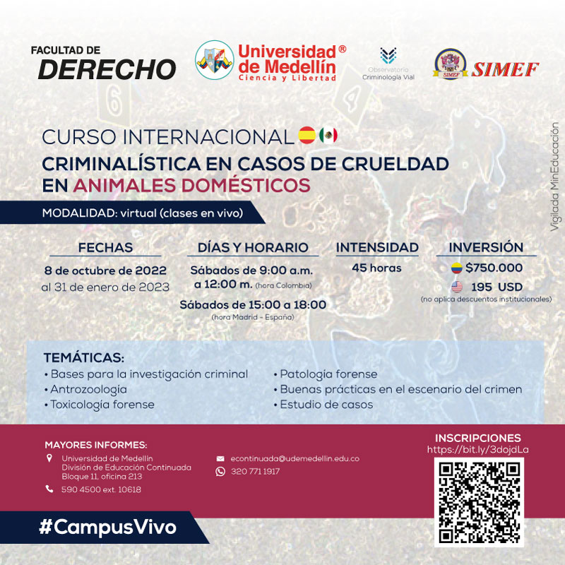 curso criminalistica animales